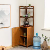 Nanzhu corner rack corner cabinet floor rack office living room storage rack corner display cabinet lockers