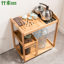 Mobile tea table side table small tea car home tea tray tea set Integrated set automatic water Tea car cabinet