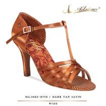 2023 new ADS female Latin MG high-end competition style dance shoes T-strap imported satin MG2002