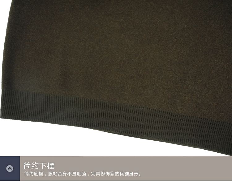 Mùa đông 2018 dày đặc màu áo len cổ cao cộng với phân bón để tăng tuổi trung niên áo len cashmere áo len nam áo len nam thời trang