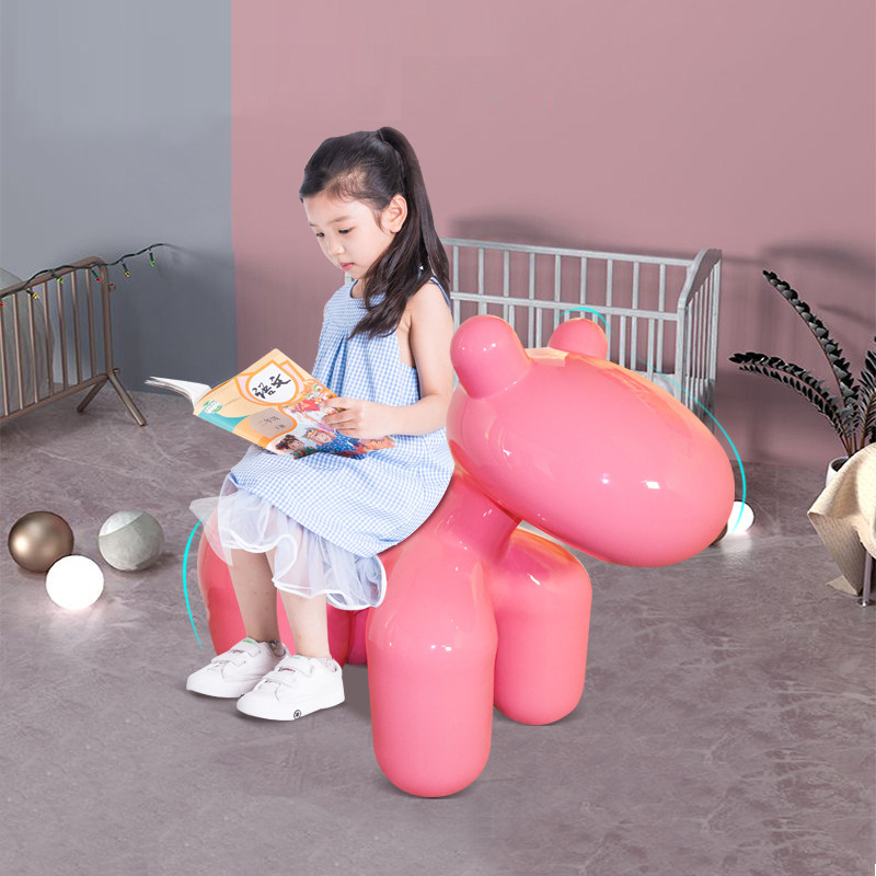 Net Red Little Horse Chair Creative Chair Home Personality Fun Cartoon Animal Chair Children Glass Fiber Puppy Chair