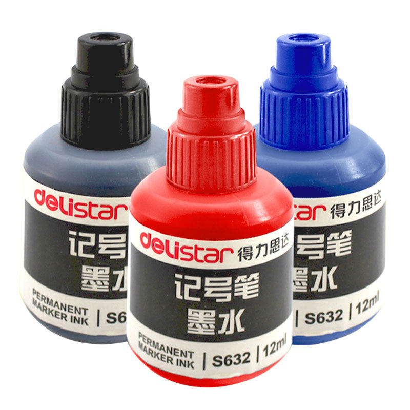 20 bottles of Del marker pen bottled ink S632 black 12ml S552 marker for oil pen ink
