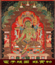 Buddha and Bodhisattva statues filigree thangka Taoist statues water and land paintings thangka green tara electronic version