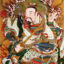 Buddha and Bodhisattva statues filigree thangkas water and land paintings Taoist statues Qing Dynasty Right White Tiger Supervisor God electronic version