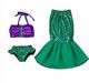 Girls Mermaid Tail Skirt Swimsuit 3-Piece Suit for Little and Middle-aged Children Princess Baby Separate Performance ເຄື່ອງແຕ່ງກາຍ Mermaid