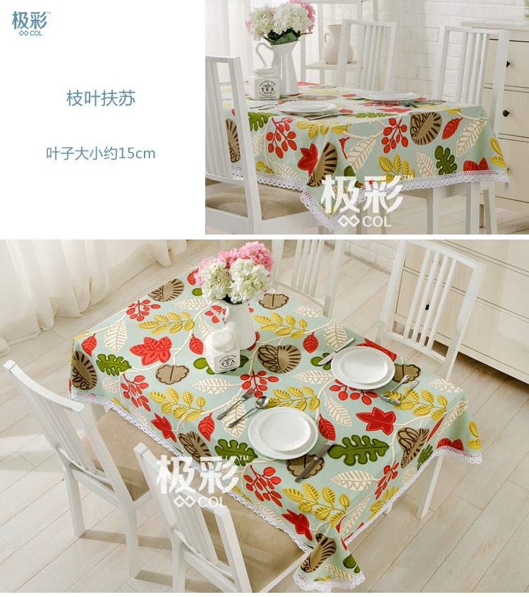Mục vụ châu Âu hoa khăn trải bàn dày bông vải lanh sofa vải ren bàn cà phê bàn ​​dày khăn trải bàn vải - Khăn trải bàn trải bàn nhựa