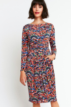 Tide card French production of a long sleeve round collar to be slim and wrapped in a dress or European and American office (special price)