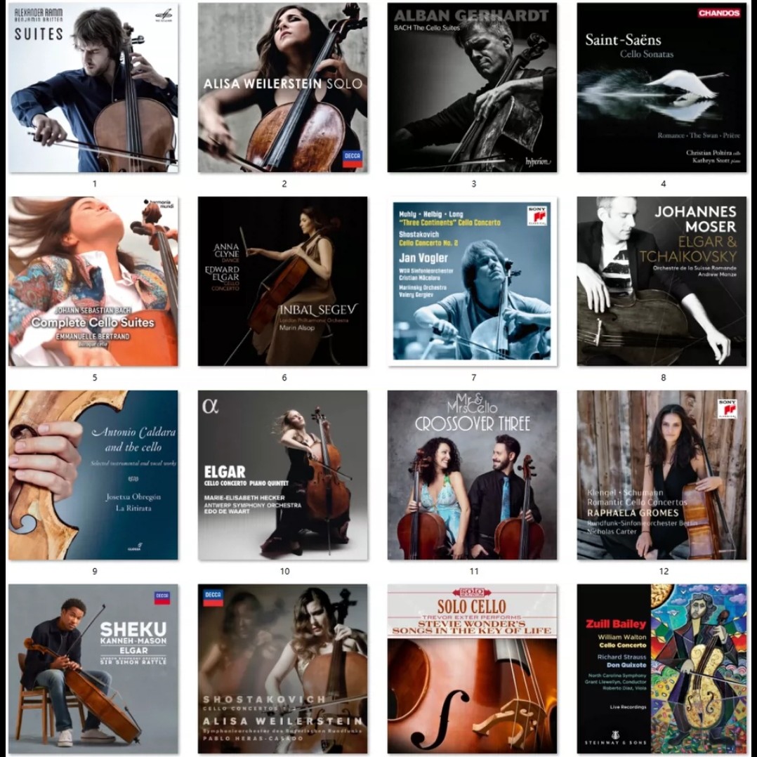 Classical Cello Music HiFi without distortion HiRes 112 sheets 24Bit FLAC Fractal Digital Sound Sources