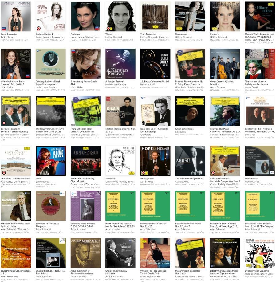 MQA Classical Music Digital Source New album 103 Master Tape Collection