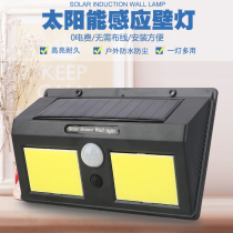 Solar Yard Lamp LED Street Lamp Super Bright Outdoor House Lamp Indoor Home Lighting Human Body Sensing Wall Lamp