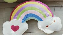 Cattle Music nine color pillow color and rainbow pillow pp cotton% strip fiber% plush jacket soft and comfortable 58*40
