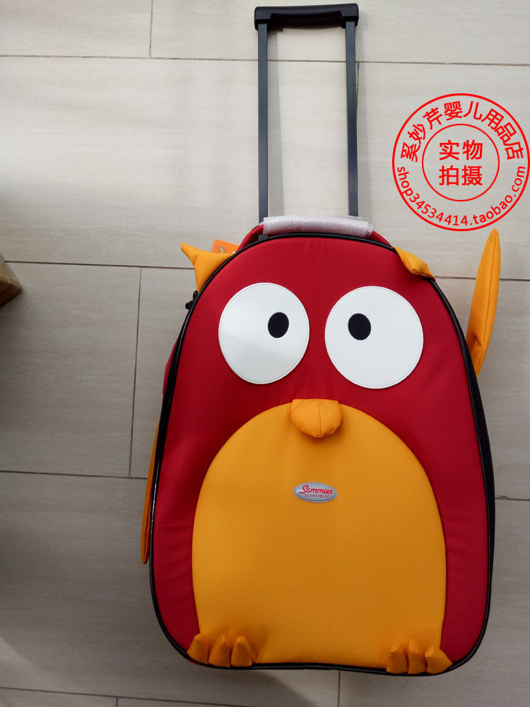 Samsonitesammmies Owl Pull-Lever Box Cartoon Children Pull-Box Suitcase 