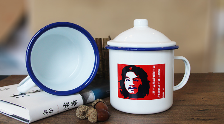 Hoài niệm cổ điển cốc cốc cốc có nắp bình trà lớn kiểu cũ cho người dân phục vụ tách trà tùy chỉnh bình giữ nhiệt 1 lít