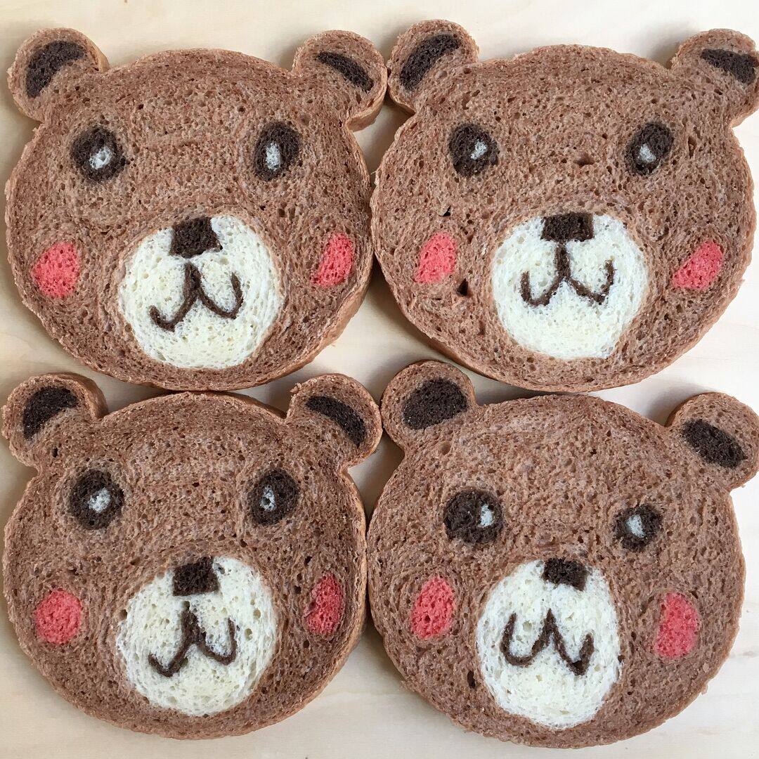 Spot Japan Made Bay Print 1 Catty Bear Head Small Bear Weatherproof Steel Toast Box Bread Molds
