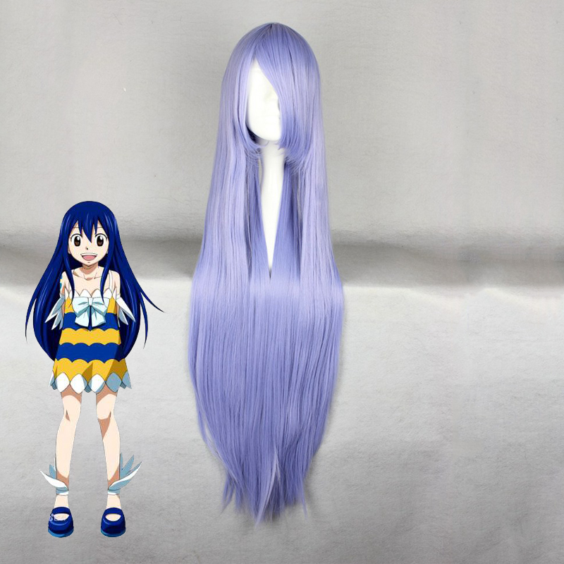 Anime Fairy Tail Wendy Mabel Light Blue Wig - Cosplay áo cosplay