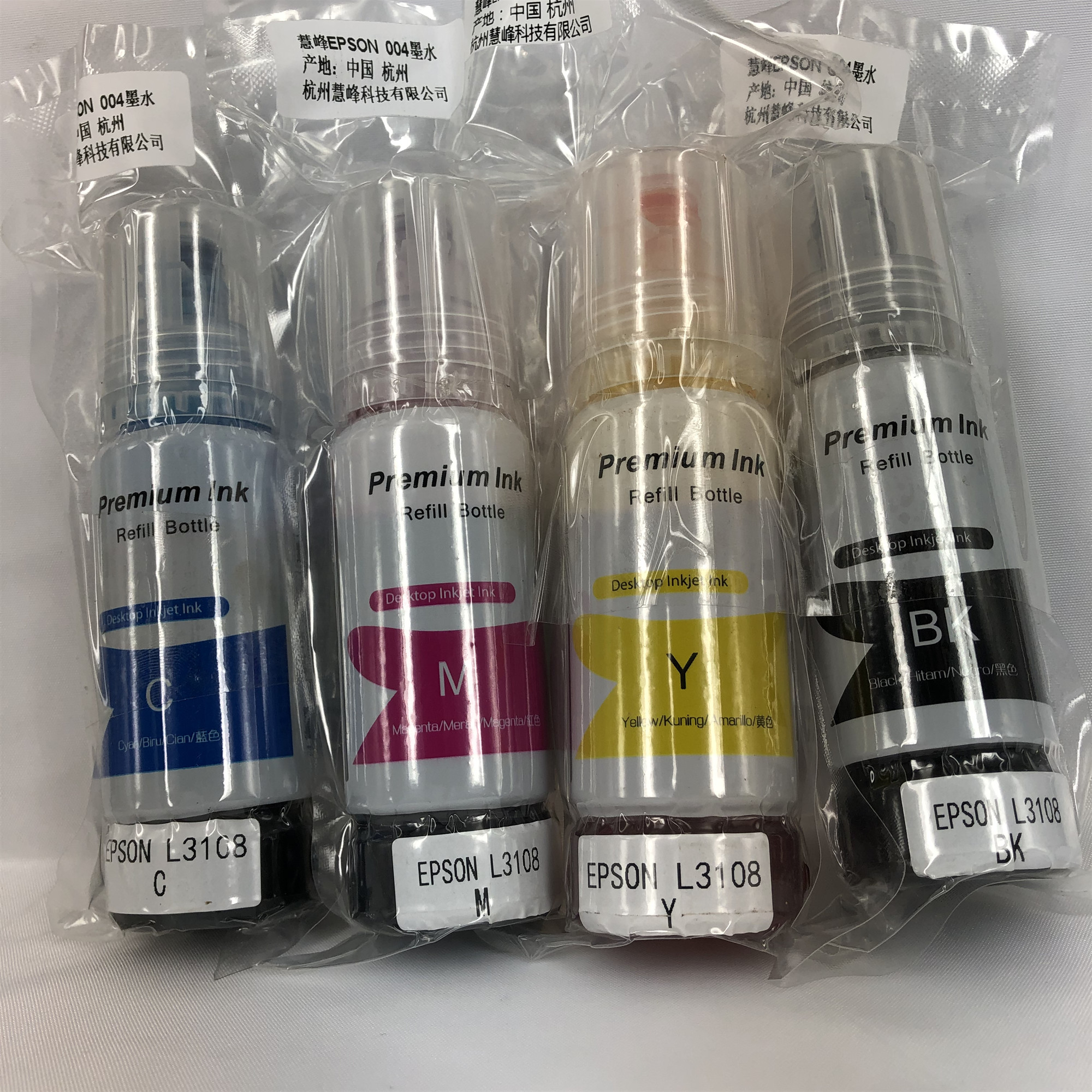 Huifeng cho mực Epson 004 L3106 L3108 L3115 L3116 L3117 L3118 L3119 L3156 L3158 Máy in hộp mực 4 màu có mực - Mực mực in