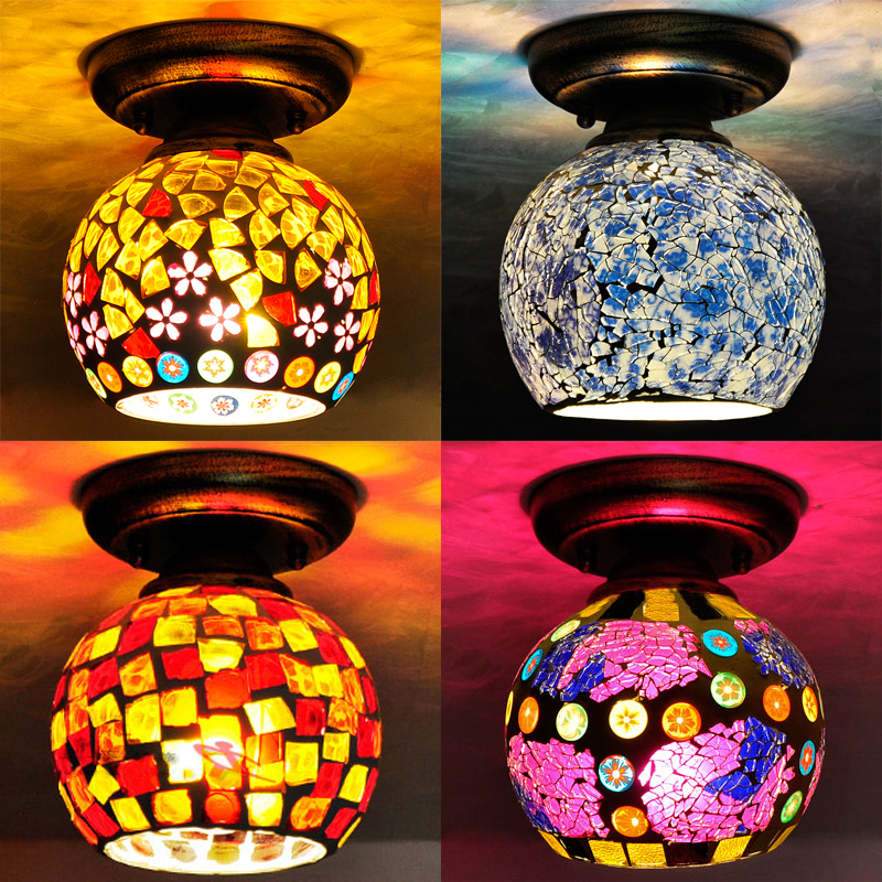 European-Style Aisle Ceiling Lamp Mosaic Pastoral Mediterranean Bohemian Entrance Bed and Breakfast Loft Balcony Restaurant Lamp European-Style Aisle Ceiling Lamp Mosaic Pastoral Mediterranean Bohemian Entrance Bed and Breakfast Loft Balcony Restaurant Lamp