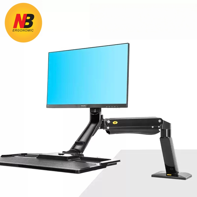 Nb Standing Office Stand 17-35inch with Keyboard Tray Desktop Adjustable Rotating Stand Functional Stand Nb40 Nb Standing Office Stand 17-35inch with Keyboard Tray Desktop Adjustable Rotating Stand Functional Stand Nb40