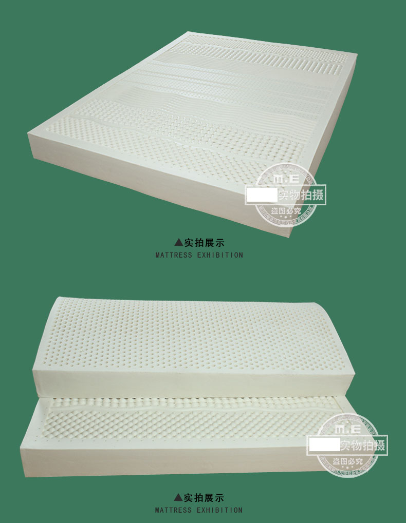 Nệm cao su Thái Lan nhập khẩu 5cm / 10cm Thảm mat bảy huyện độ tinh khiết cao su cao su thiên nhiên tùy chỉnh kích thước - Nệm nệm cao su thiên nhiên
