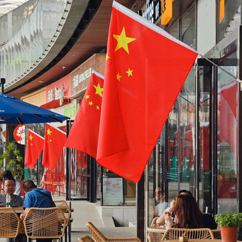 National day wall-mounted national flag store store clothing store