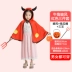 thoi trang haloween Halloween trẻ em trang phục cosplay nam và nữ sừng quỷ khăn choàng áo choàng ma cà rồng áo choàng hiệu suất tranh halloween Trang phục haloween