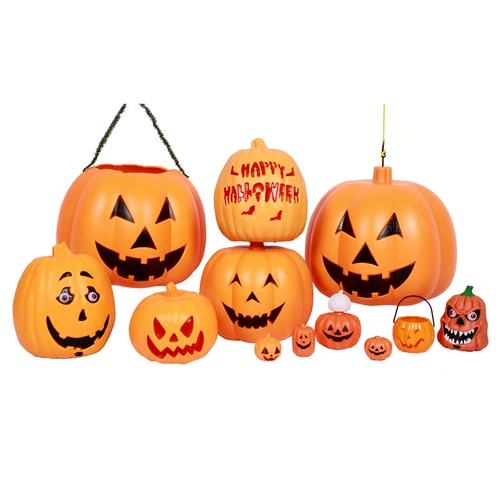 Пластиковый большой тыквенный фонарь, xэллоуин