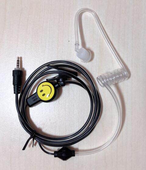 Walkie-talkie headset, mini intercom phone ear wire, threaded spiral screw, air duct ear wire headset