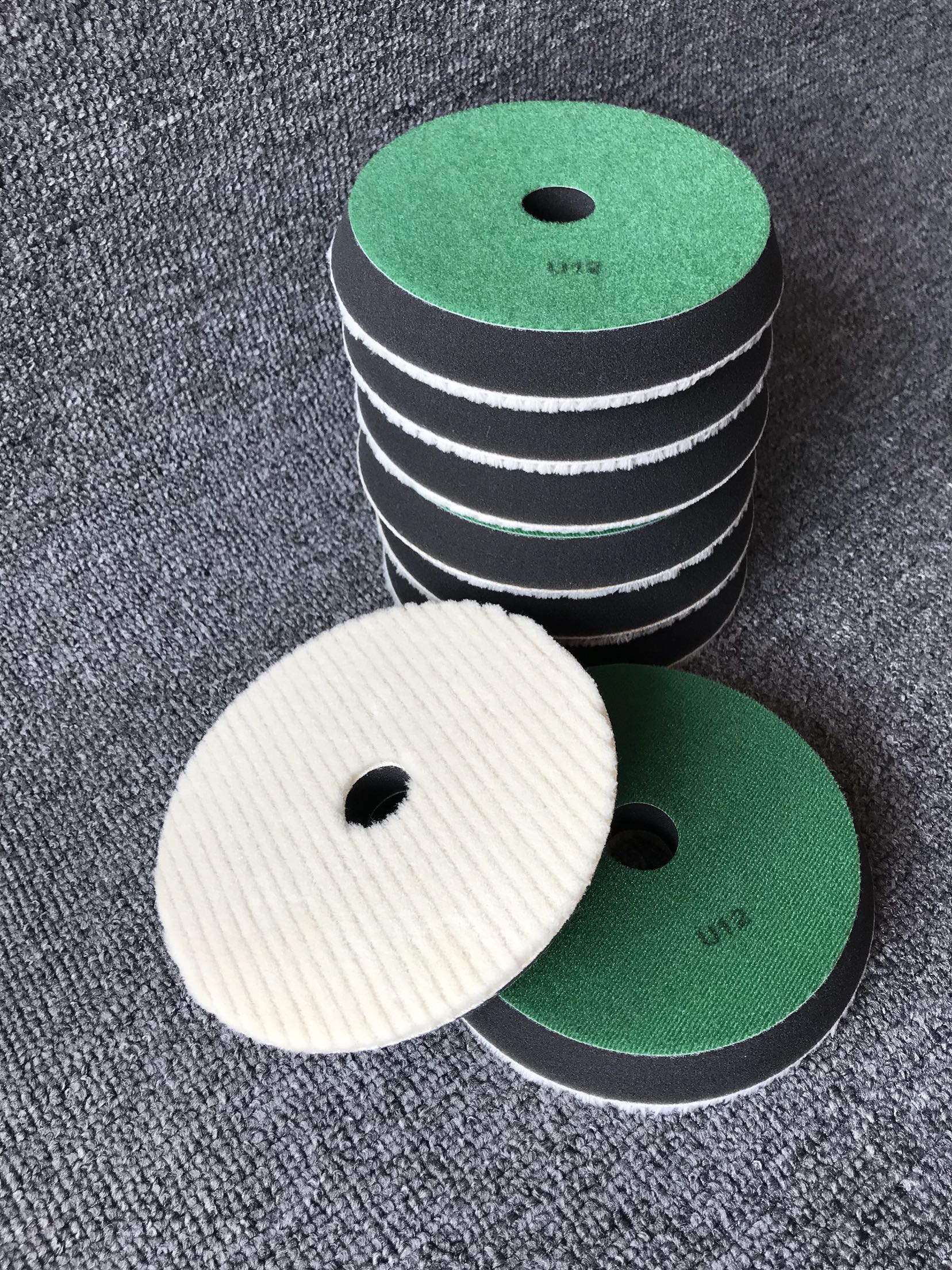 Japan imports a line of green base wool polished disc 6 inch 150 7 inch 170 wool disc Imports a lined polished disc