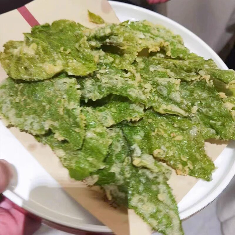 香酥翠叶紫酥叶:解锁新鲜桑叶的美食新玩法,乡厨家宴必备特色食材!-桑叶-淘宝百科网