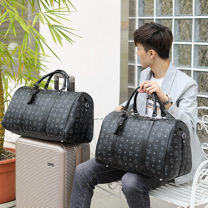 KEEPALL Travel Bag Leather Big Bag Bowl Bag Bowl Fitness Bowl Capacity Single Shoulder Slip