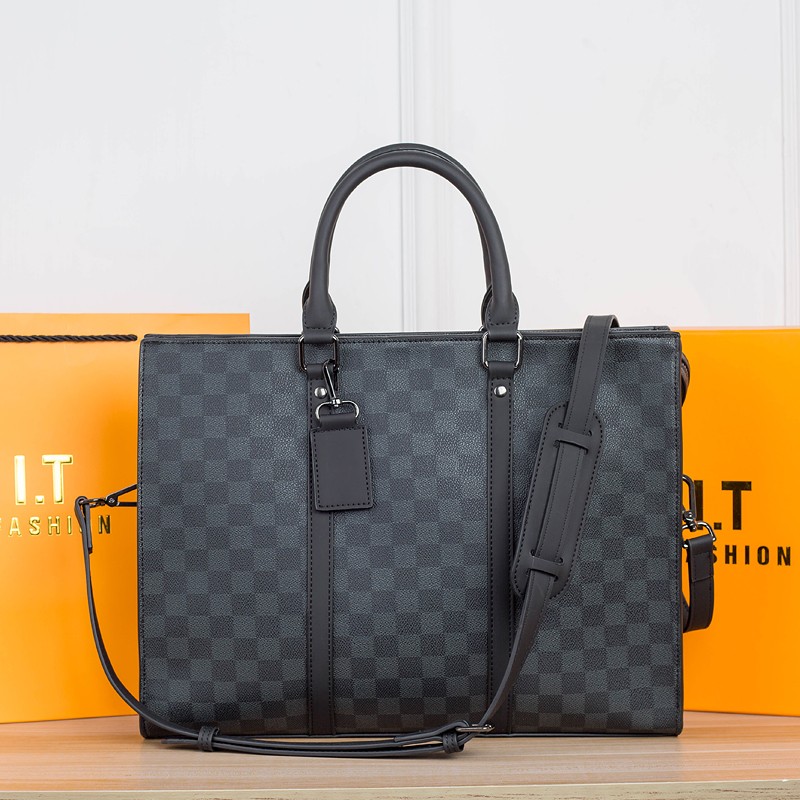 2022 New Men's Handbag 45265 Black Flower Slipper Bag Bag Bag for Bag Business Computer Bag