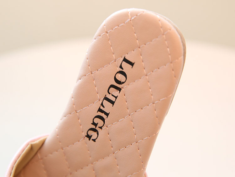 Pantoufles enfants en Cuir spatial pour été - semelle tendon - Ref 1033122 Image 14