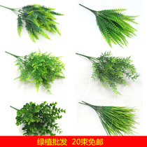 Plant Wall matching material simulation plant aquatic plant plastic fake grass Persian grass plastic flower fern green plant