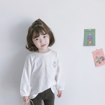 2022 Spring and Autumn Childrens Childrens Bamboo Festival Cotton Round Collar T-shirt Han Board Bat Sleeve Embroidered Cartoon Bamboo Festival Cotton Long Sleeve T-shirt