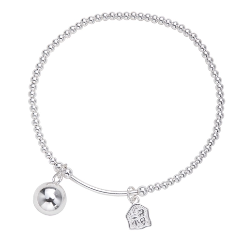 Браслет с одной бусиной, брендовый браслет на ногу, серебро 925 пробы, коллекция 2021, подарок на день рождения