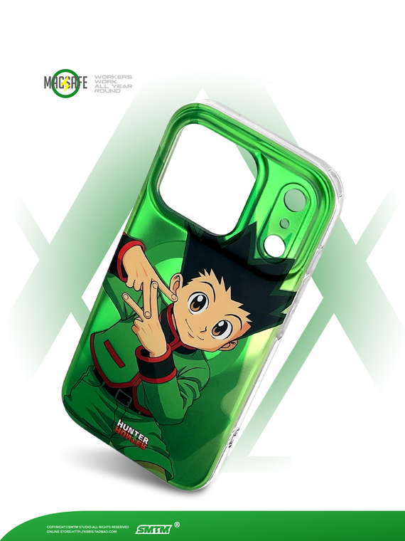 HunterXHunter Green Anime Translucent Pro/Plus/Max/Air – 17, 16, 15, 14 iPhone Case