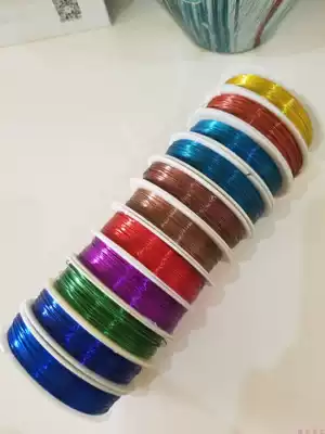 Paint and coloring process iron wire DIY colored thin wire 0 37mm0 4 crystal flower hair jewelry nail polish flower wire