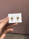 Spanish counter TOUS peach bear simple classic versatile hollow bear pearl 18K gold stud earrings