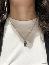 Spanish counter personality handmade fashion brand UNO DE 50 simple water drop blue crystal ball necklace