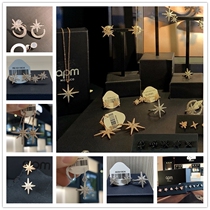 European counter APM MONACO silver simple exquisite asymmetrical meteor star ear clip earrings women