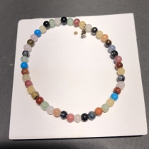 Europe ins Spanish light luxury brand TOUS Peach silk Bear exquisite 925 sterling silver bear color gemstone bracelet