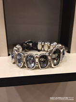 European Special Cabinet Pure Artisanal Tide Sign UNO DE 50 Small Crowd Design Sensation Irregular Colored Crystal Bracelet Women