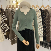 Lolora solid color knitwear women 2021 autumn new simple pullover with long sleeve slim top base shirt