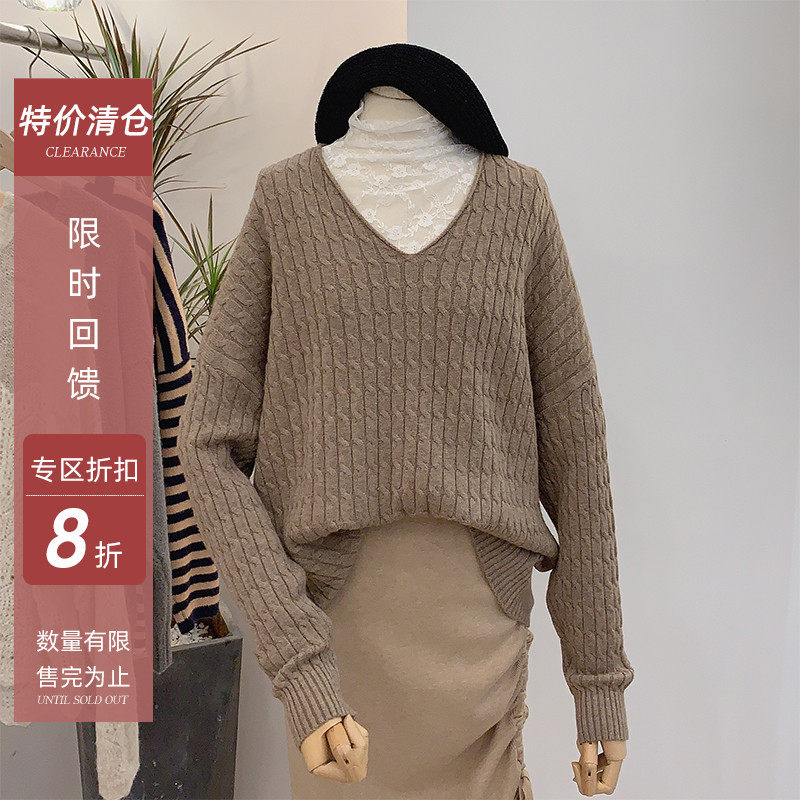 Lolola Autumn Dress Woman 2023 new fall slim fit TV Shirts Pure Color Casual Sweaters Loose women Lazy-Taobao