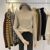 Lolora turtleneck sweater women 2021 Autumn New thick lazy wind slim top straight thread sweater