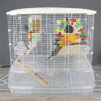 Acrylic large luxury bird cage Parrot bird cage Xuanfeng tiger skin starlings extra large metal peony breeding cage
