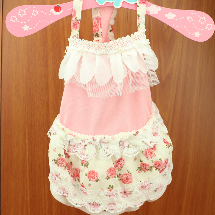 Phong cách mục vụ nhỏ thú cưng váy tươi mùa hè chó quần áo Teddy trang phục quần áo VIP hơn gấu hoa mèo - Quần áo & phụ kiện thú cưng áo ấm cho chó con