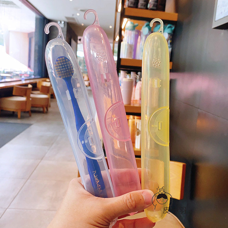 Adapted Wellbeing 100 Shih toothbrush containing box Mini creative business trip Portability Cover Lovers Dental box can be hoisted-Taobao