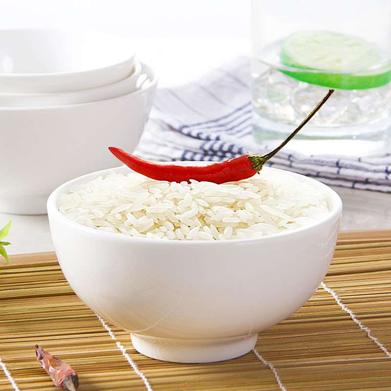 Crown ceramic rice bowls dining bowls restaurant bowls restaurant bowls pure white anti-iron rice bowls restaurant tableware-Taobao