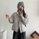 轻薄短款羽绒服女2025年新款韩版时尚休闲排骨风白鸭绒翻领外套